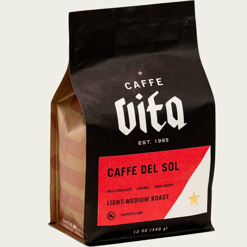 slide 2 of 3, Caffe Vita Caffe Del Sol Espresso Roast Whole Bean Coffee - 12oz, 12 oz