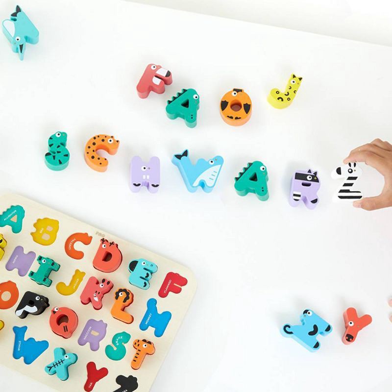 slide 2 of 7, FAO Schwarz Learning Letters Animal Alphabet Board 27pc, 27 ct