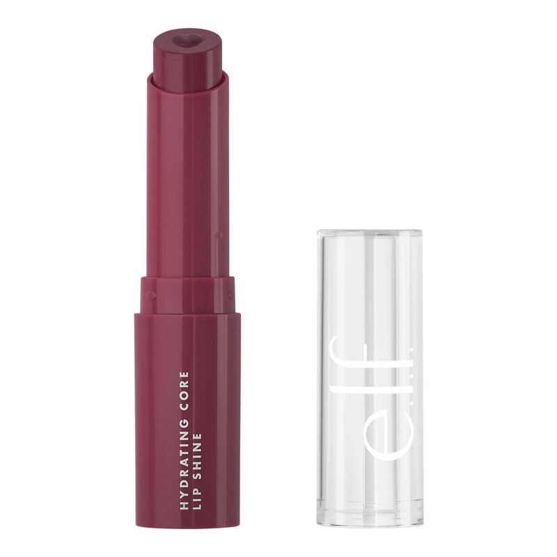 slide 1 of 6, e.l.f. Hydrating Core Lip Shine Makeup - Delightful - 0.09oz: Paraben-Free, Vegan, Semi-Sheer Finish, 0.09 oz