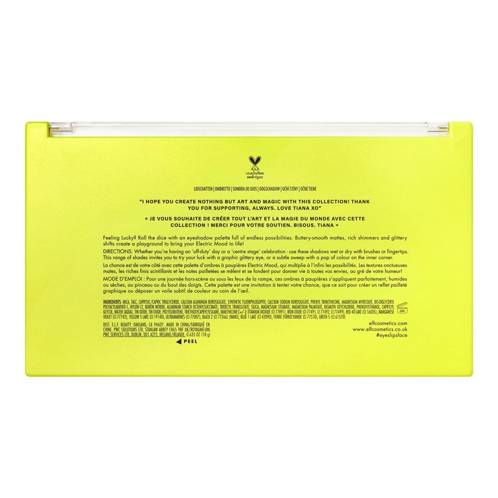 e.l.f. Electric Mood x Tiana Major9 Feeling Lucky Eyeshadow Palette 18