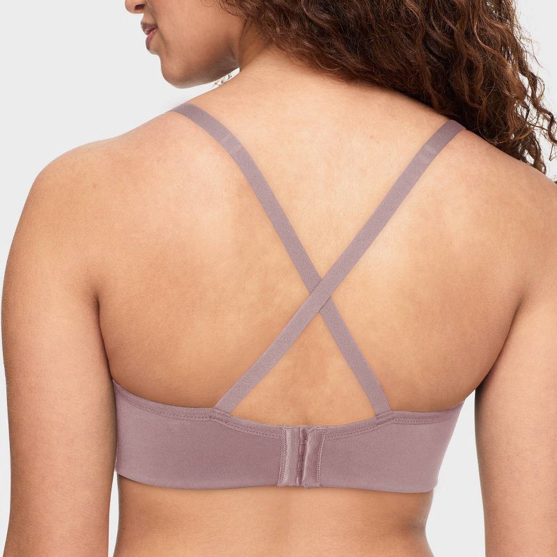 slide 5 of 6, Simply Perfect By Warner's Women's Longline Convertible Wirefree Bra - Mauve 40B: Medium Support, Lightly Lined, 1 ct