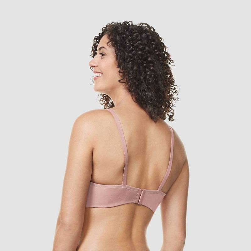 slide 2 of 6, Simply Perfect By Warner's Women's Longline Convertible Wirefree Bra - Mauve 36DD: Medium Support, Lightly Lined, Adjustable Straps, 1 ct