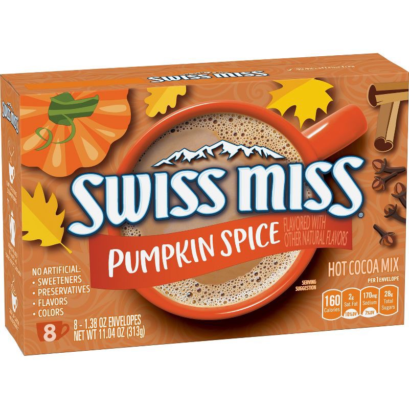 slide 2 of 5, Swiss Miss Pumpkin Spice Hot Cocoa Mix - 1.38oz, 1.38 oz