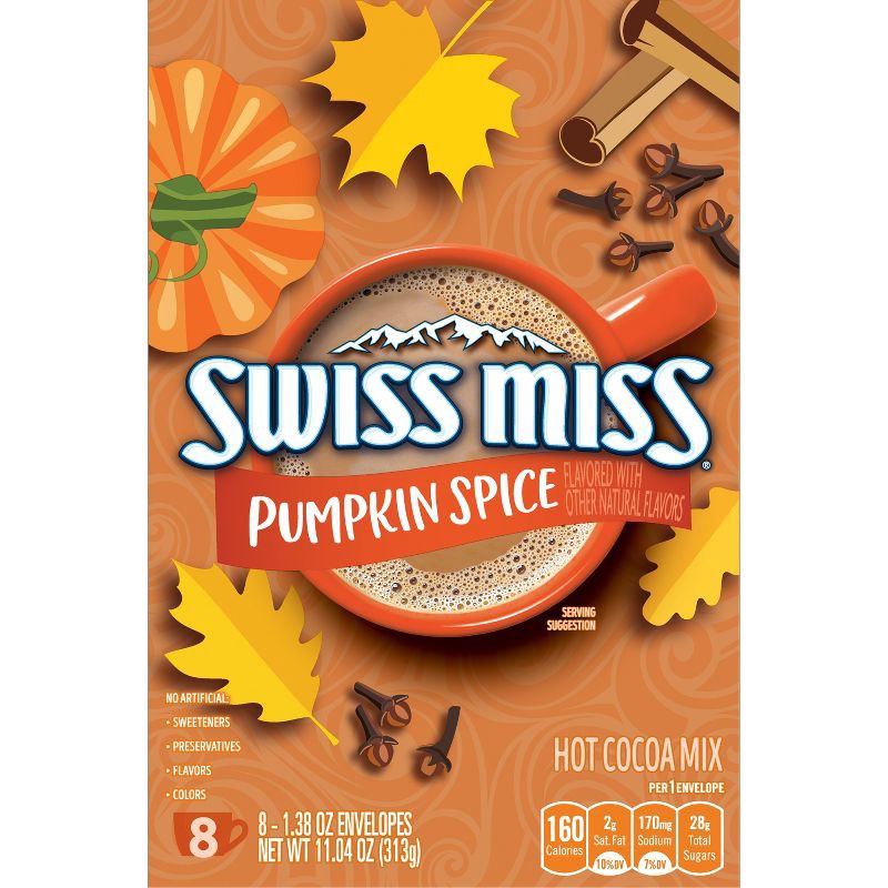 slide 5 of 5, Swiss Miss Pumpkin Spice Hot Cocoa Mix - 1.38oz, 1.38 oz