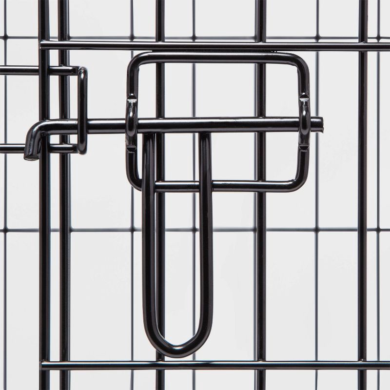 slide 3 of 5, Wire Collapsible Dog Crate - M - Black - Boots & Barkley™, 1 ct