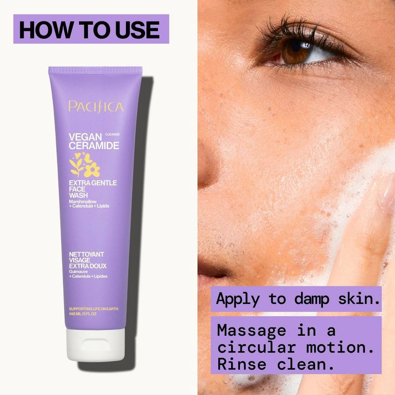 slide 6 of 9, Pacifica Vegan Ceramide Extra Gentle Face Wash - Unscented - 5 fl oz, 5 fl oz