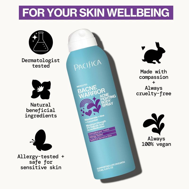 slide 7 of 9, Pacifica Bacne Warrior Spray - 5.8 fl oz, 5.8 fl oz