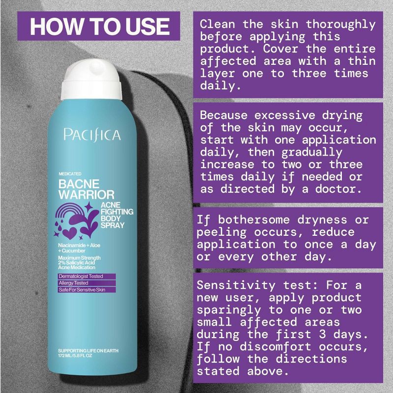 slide 8 of 9, Pacifica Bacne Warrior Spray - 5.8 fl oz, 5.8 fl oz