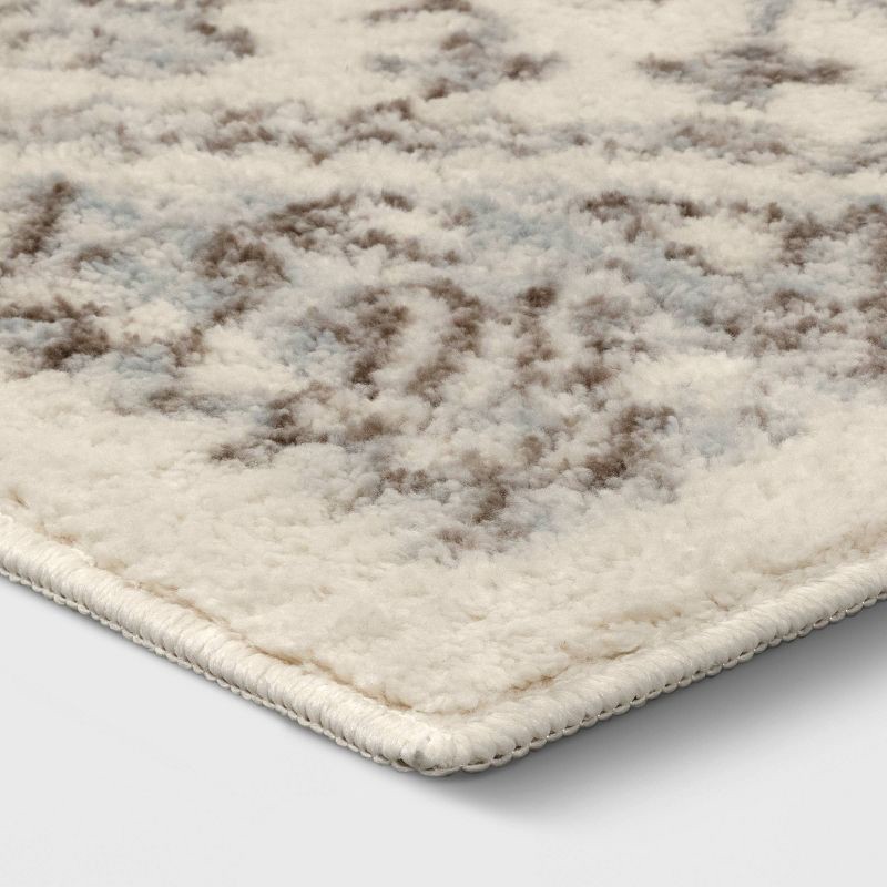 slide 3 of 4, 2'x7' Washable Runner Kensington Persian Style Cream Rug Cream - Threshold™, 1 ct