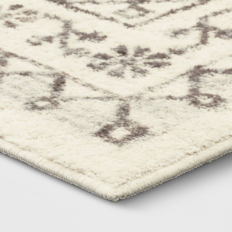 slide 3 of 4, 4'x5'5" Washable Kensington Persian Style Rug Cream - Threshold™, 1 ct