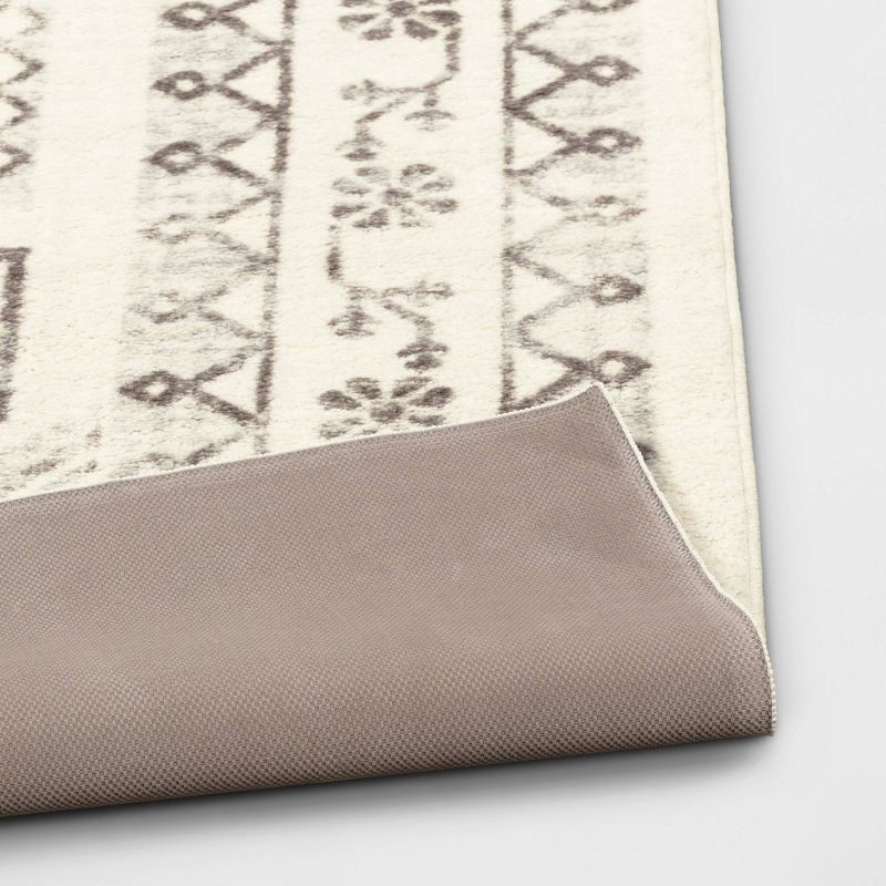 slide 4 of 4, 4'x5'5" Washable Kensington Persian Style Rug Cream - Threshold™, 1 ct