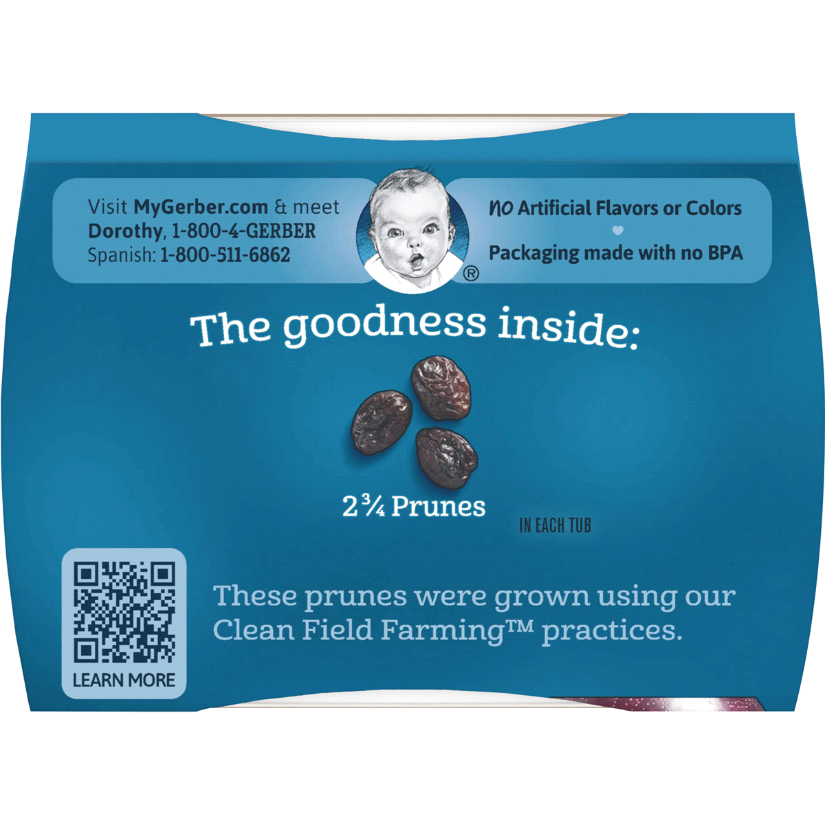 slide 3 of 4, Gerber 1st Foods Prune Baby Food, 2 ct; 2.5 oz