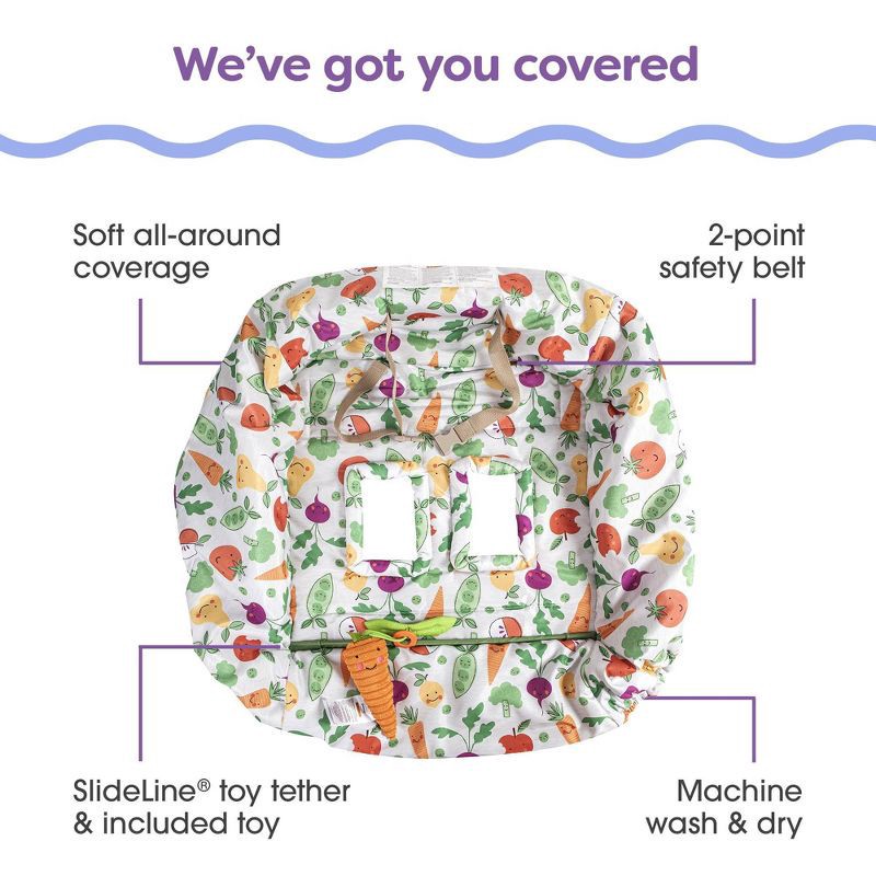 slide 2 of 7, Boppy Cart and High Chair Cover - Farmers Market, 1 ct