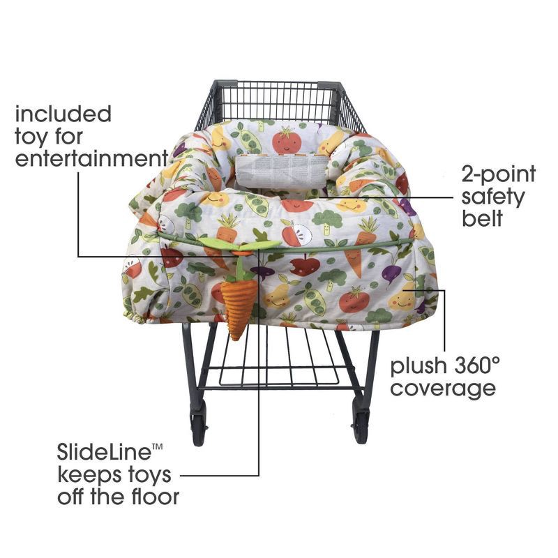 slide 6 of 7, Boppy Cart and High Chair Cover - Farmers Market, 1 ct
