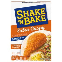 Shake ''N Bake Extra Crispy Seasoned Coating Mix, 5 oz Box, 2 ct Packets