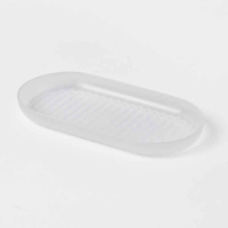 slide 4 of 4, Plastic Soap Dish Clear - Room Essentials™, 1 ct