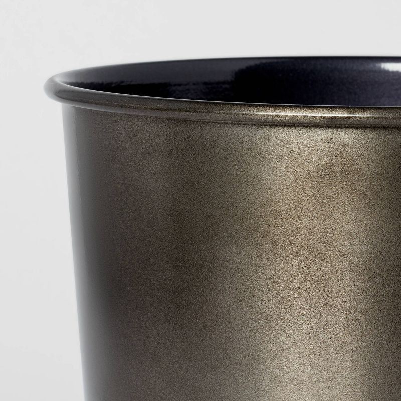 slide 3 of 4, Aluminum Waste with Aged Metal Finish Gray - Threshold™, 1 ct