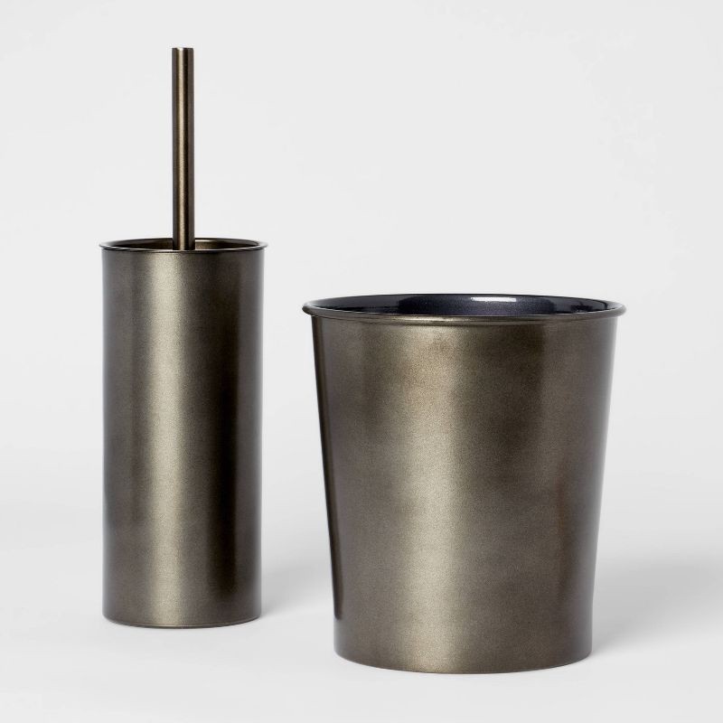 slide 4 of 4, Aluminum Waste with Aged Metal Finish Gray - Threshold™, 1 ct