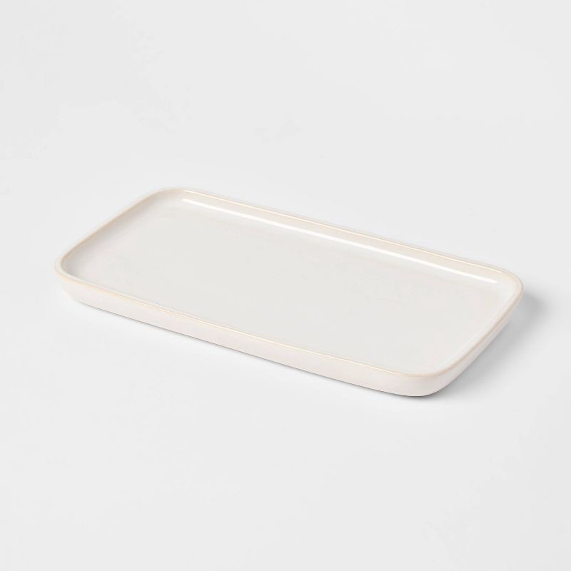 slide 4 of 4, Ceramic Vanity Tray White - Threshold™, 1 ct
