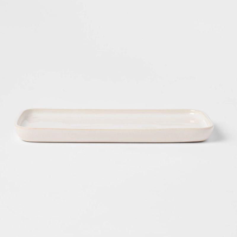 slide 1 of 4, Ceramic Vanity Tray White - Threshold™, 1 ct