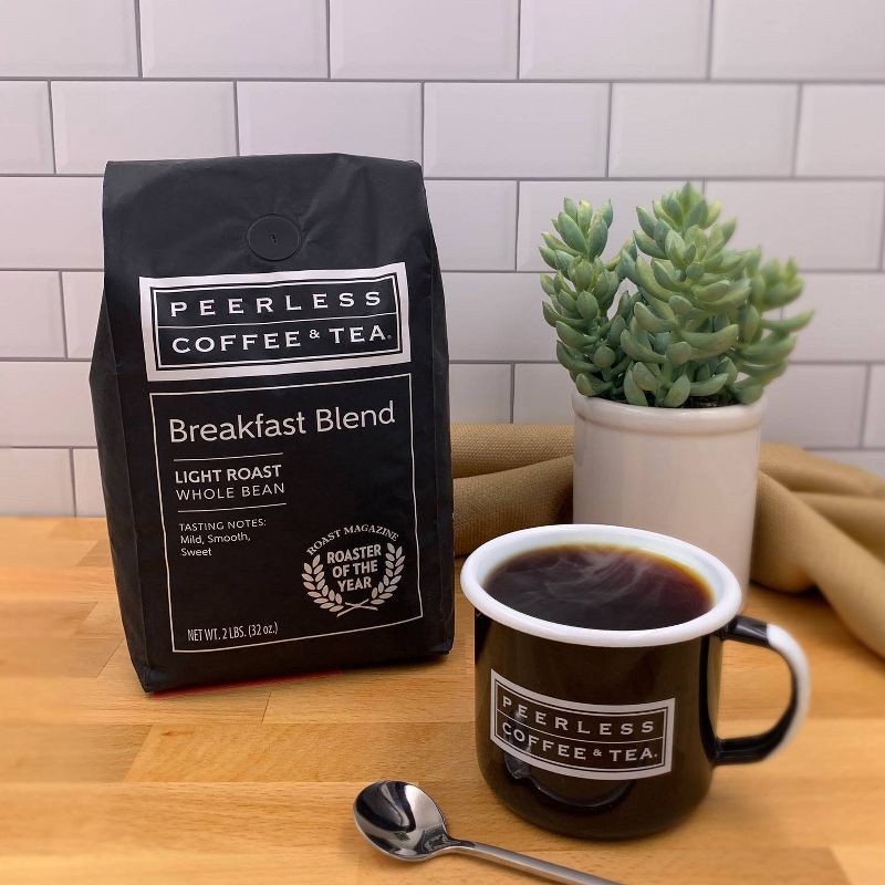 slide 4 of 4, Peerless Coffee & Tea Peerless Breakfast Blend Light Roast Whole Bean Coffee - 32oz, 32 oz