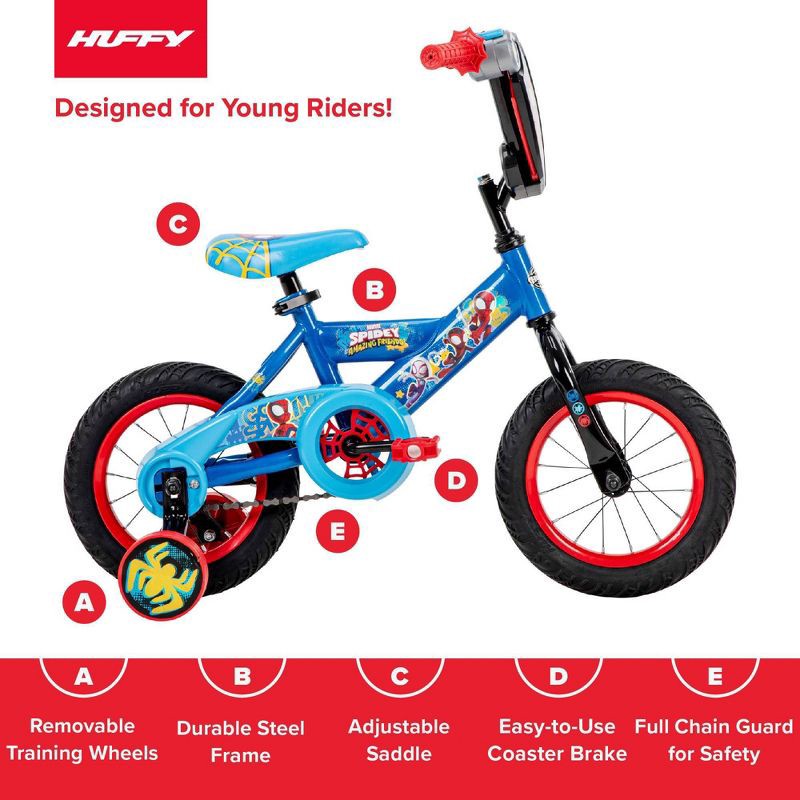 slide 13 of 14, Huffy Marvel Spidey and His Amazing Friends Kids' Bike - 12" Wheels - Blue, 1 ct