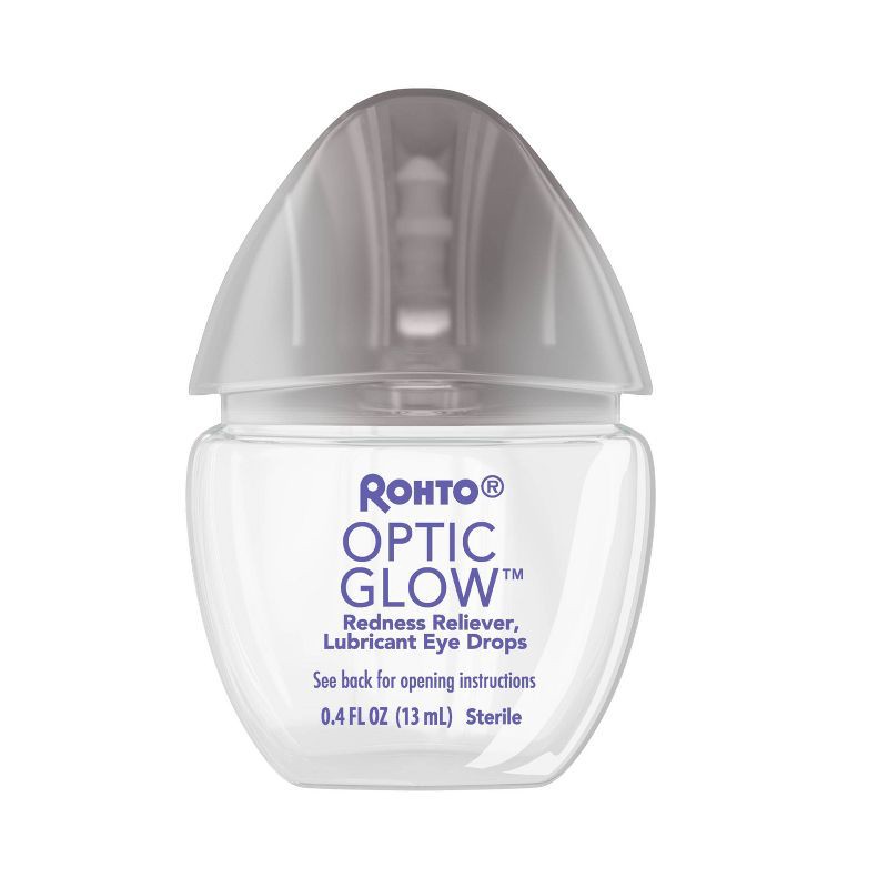 slide 9 of 9, Rohto Optic Glow Redness Reliever, Whitening, Lubricant Eye Drops - 0.4 fl oz, 0.4 fl oz