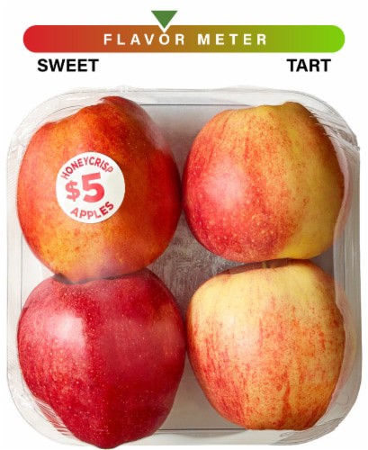 slide 1 of 1, Kroger® Honeycrisp Apples - 4 Pack Tray, 4 ct, 4 ct