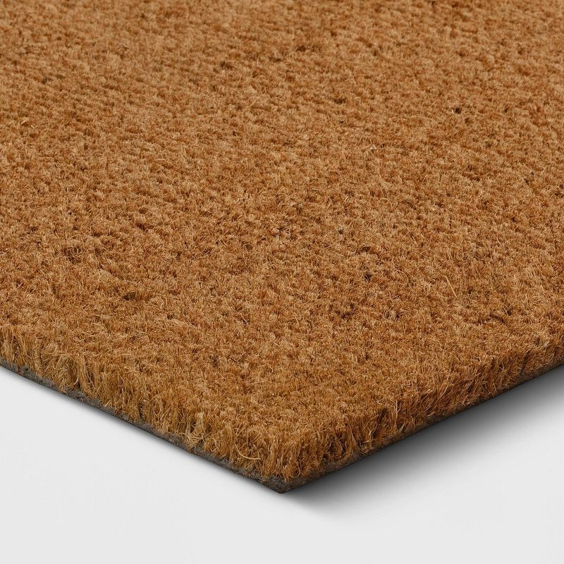 slide 3 of 4, 1'6"x2'6" So Happy You're Here Doormat Natural - Threshold™: Outdoor Welcome Mat, Front Door, Medium Pile, 1 ct