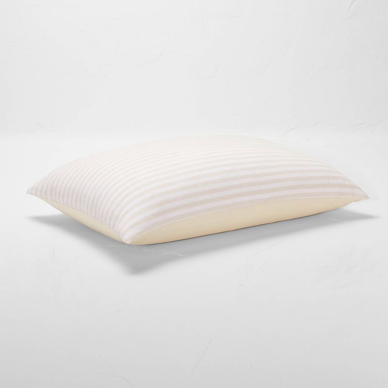 slide 8 of 8, Full/Queen Heavyweight Linen Blend Stripe Comforter & Sham Set Natural - Casaluna™: Woven Rayon, Year-Round Use, 1 ct