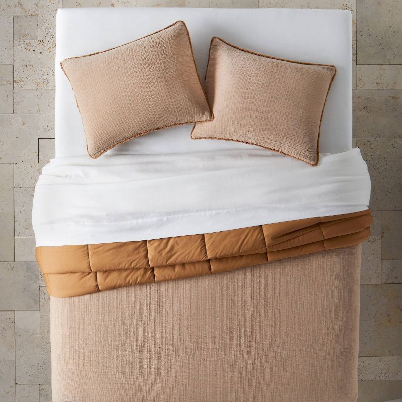 Textured Chambray Cotton Comforter & Sham Set - buy Casaluna™