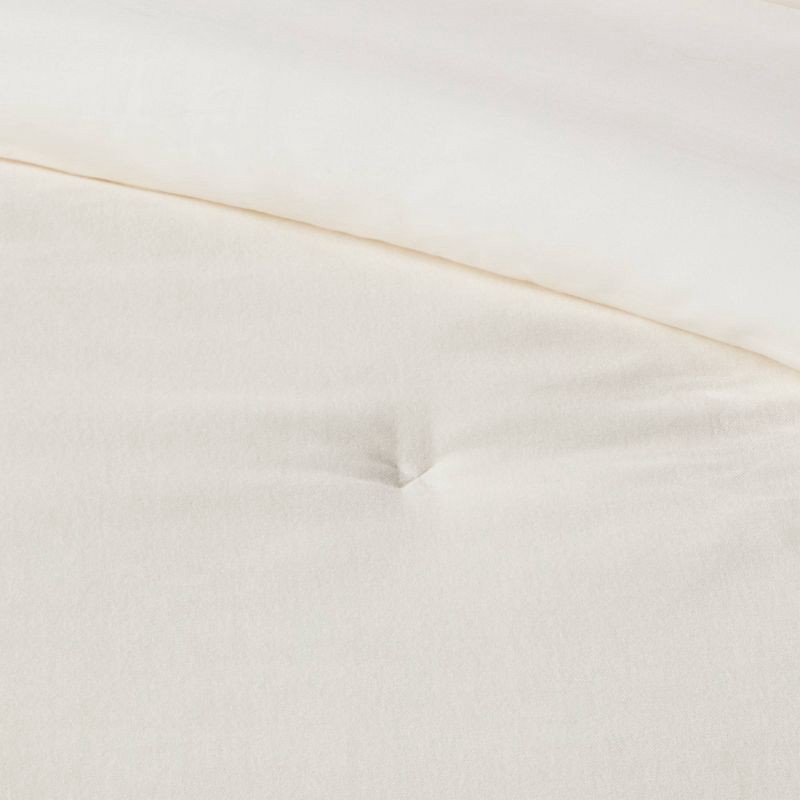 slide 4 of 4, King Cotton Velvet Comforter and Sham Set Cream - Threshold™: OEKO-TEX Certified, Machine Washable, Year-Round Comfort, 1 ct