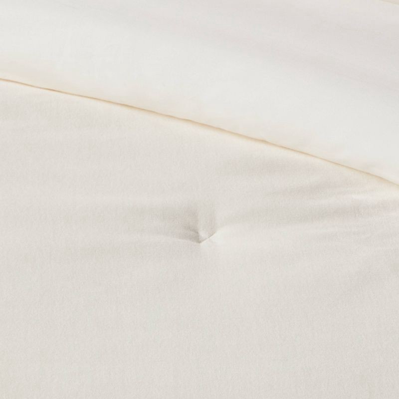 slide 4 of 4, Full/Queen Velvet Comforter and Sham Set Cream - Threshold™: OEKO-TEX Certified, Machine Washable, 1 ct