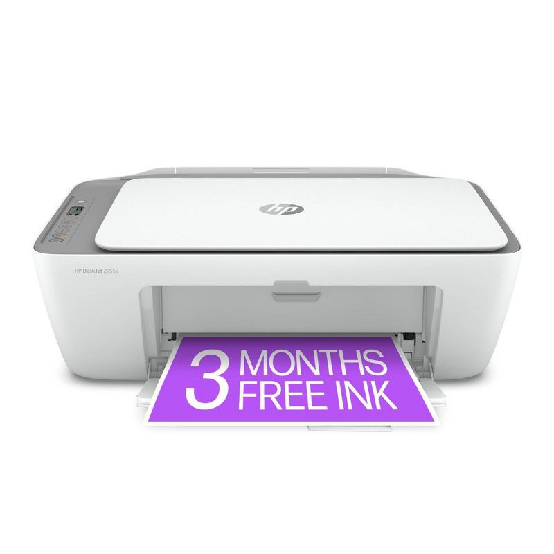 slide 6 of 10, HP Inc. HP DeskJet 2755e Wireless All-In-One Color Printer, Scanner, Copier with Instant Ink and HP+ (26K67), 1 ct