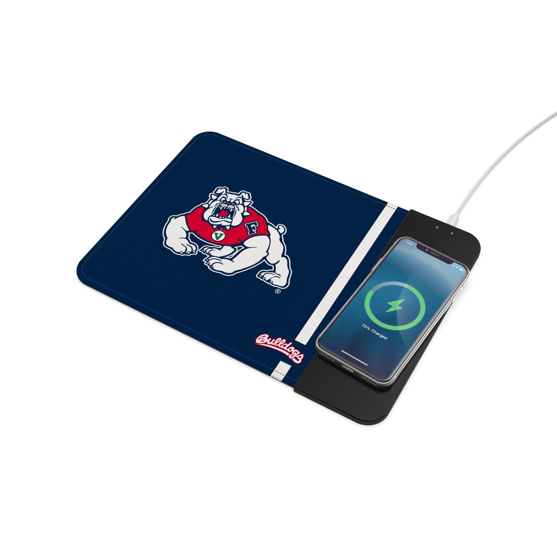 slide 1 of 3, NCAA Fresno State Bulldogs Wireless Charging Mousepad, 1 ct