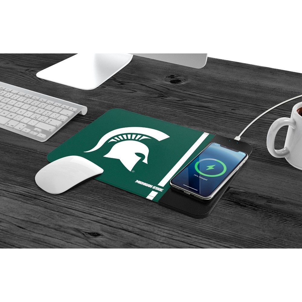 slide 3 of 3, NCAA Michigan State Spartans Wireless Charging Mousepad, 1 ct