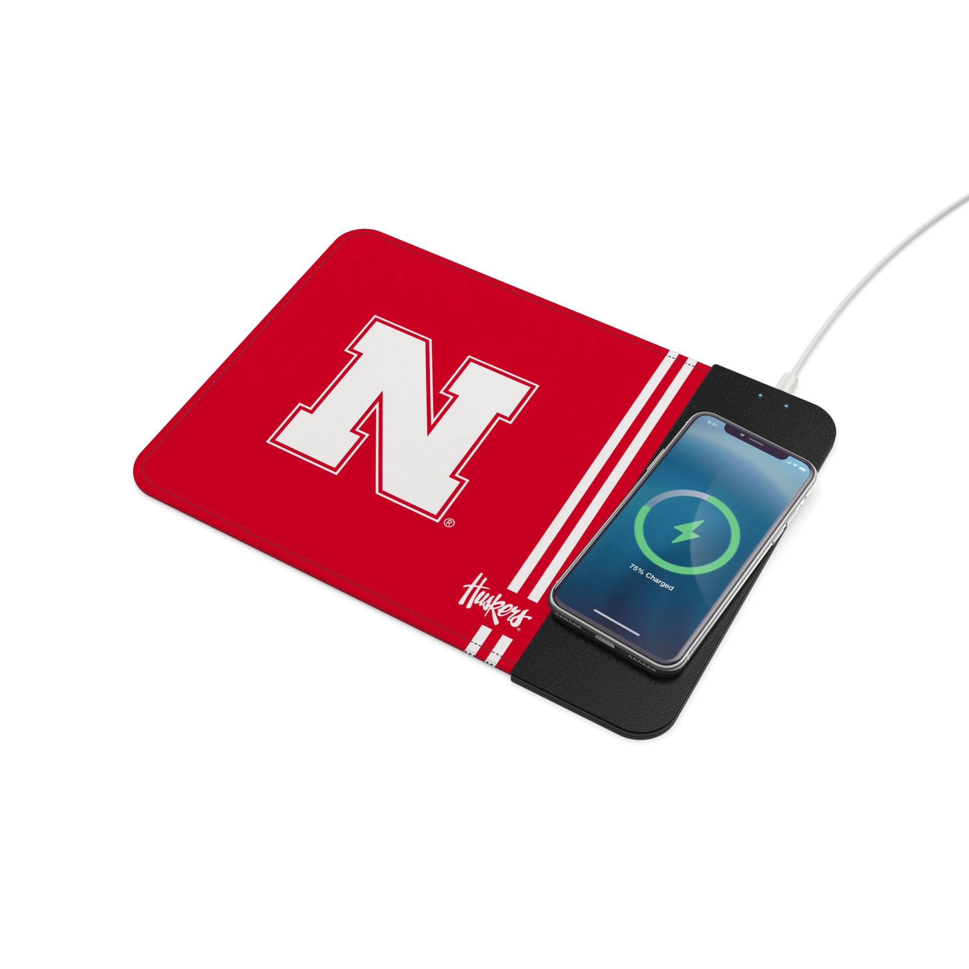 slide 1 of 3, NCAA Nebraska Cornhuskers Wireless Charging Mousepad, 1 ct