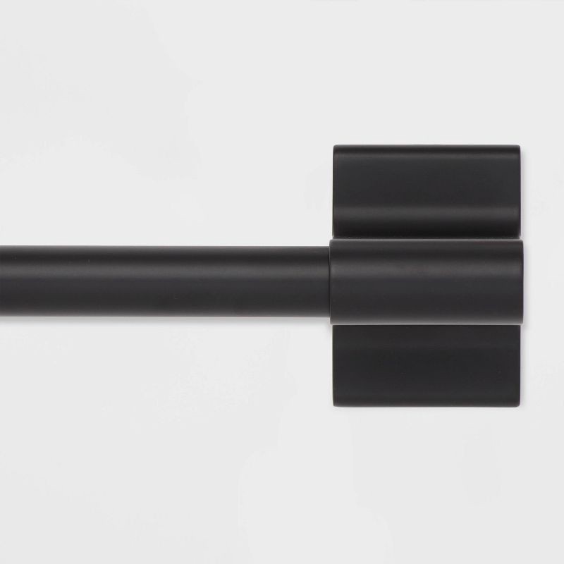 slide 3 of 3, 3pc Modern Bath Hardware Set Black - Threshold™: Zinc & Stainless Steel, Includes Toilet Tissue Holder, 3 ct