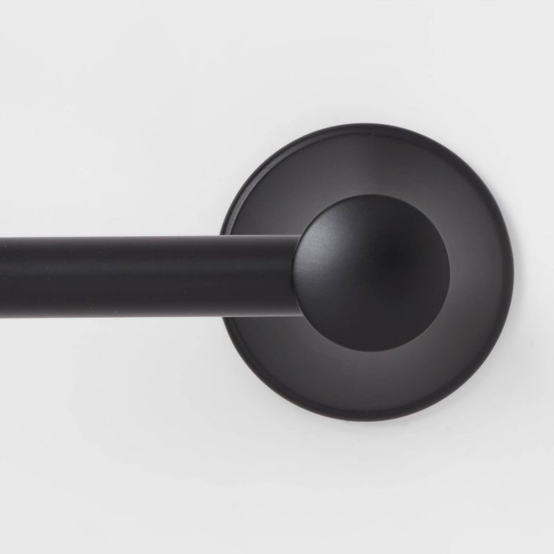 slide 3 of 3, 4pc Casual Bath Hardware Set Black - Threshold™: Zinc & Stainless Steel, Includes Toilet Tissue Holder & Robe Hook, 4 ct