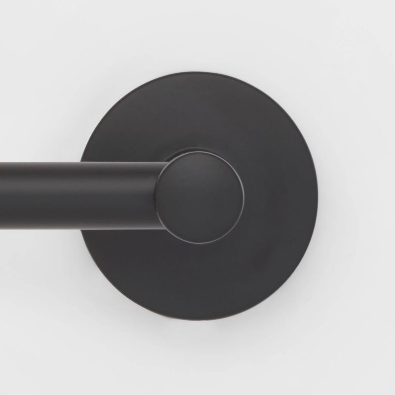 slide 3 of 3, 3pc Bath Hardware Set Black - Threshold™: Metal Bathroom Accessories, Includes Towel Ring & Tissue Holder, 3 ct