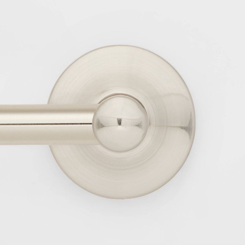 slide 3 of 3, 3pc Bath Hardware Set Brushed Nickel - Threshold™: Includes Towel Ring, Tissue Holder, Metal Finish, 3 ct