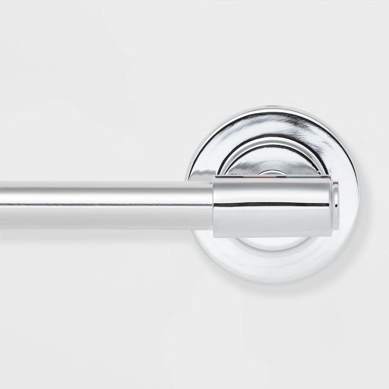 slide 3 of 3, 3pc Clean Bath Hardware Set Chrome - Threshold™: Includes Towel Ring, Tissue Holder, Durable Finish, 3 ct