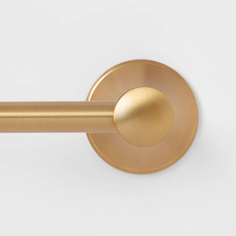 slide 3 of 3, 4pc Casual Bath Hardware Set Brass - Threshold™: Includes Towel Ring, Toilet Tissue Holder, Robe Hook, 4 ct