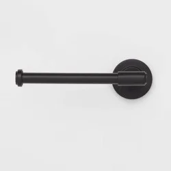 Clean Toilet Paper Holder Black - Threshold™: Zinc & Stainless Steel, Wall Mounted, Bathroom Accessory