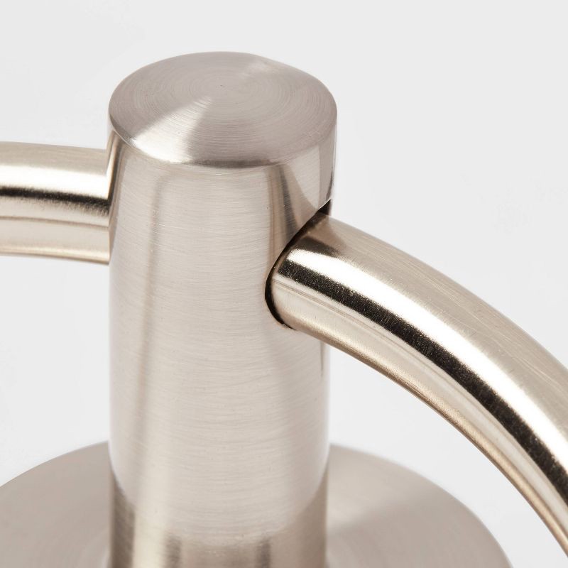 slide 3 of 3, Towel Ring Brushed Nickel - Threshold™: Metal Hand Towel Holder, Nickel-Plated Finish, Bathroom Accessory, 1 ct