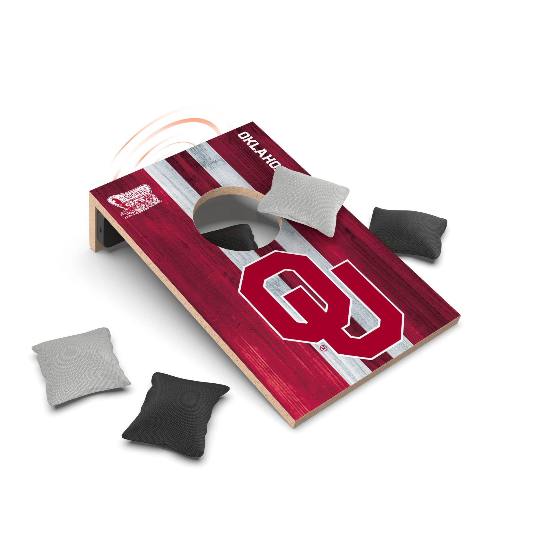 slide 1 of 1, NCAA Oklahoma Sooners Table Top Cornhole Bluetooth Speaker, 1 ct