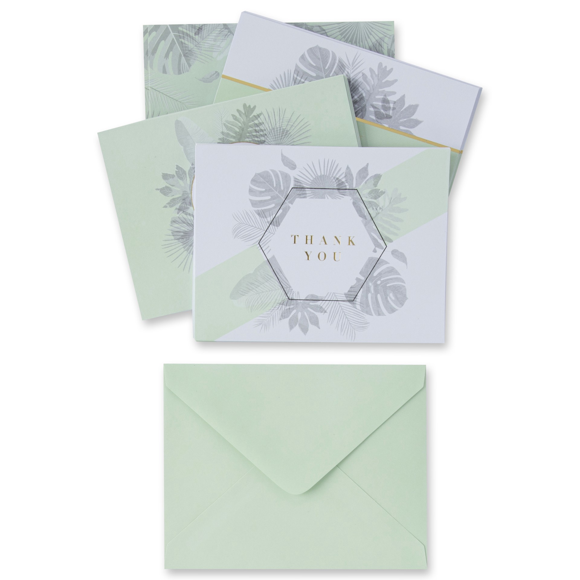 slide 2 of 6, Mint Thank You Flat Cards & Envelopes By Recollections, 4.25" X 5.5", 4.25 in x 5.5 in