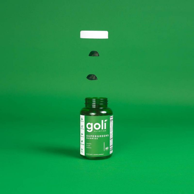 slide 3 of 3, Goli Nutrition Vegan Supergreens Gummies - 60ct, 60 ct