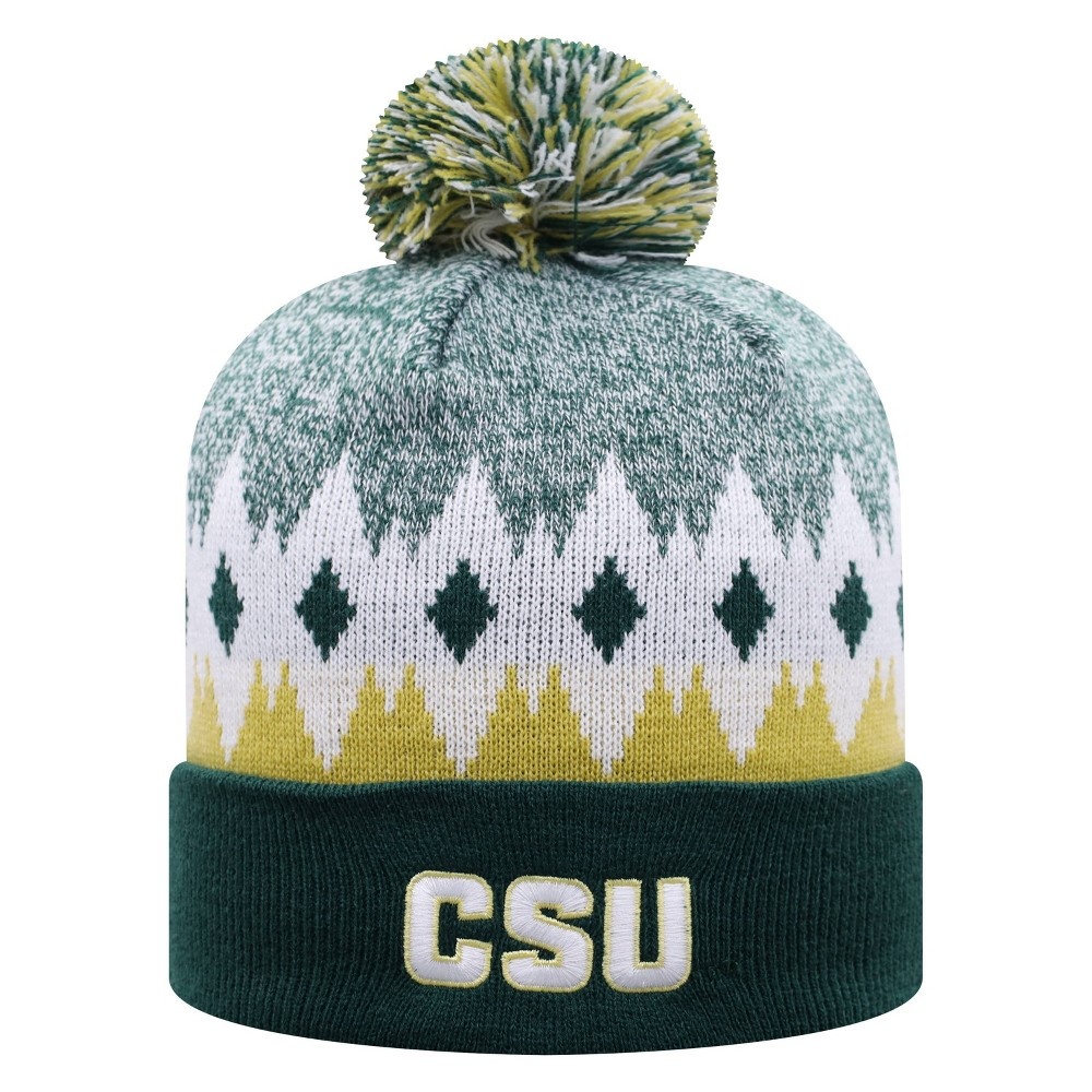 slide 2 of 2, NCAA Colorado State Rams Men's Jagged Knit Cuffed Beanie with Pom, 1 ct