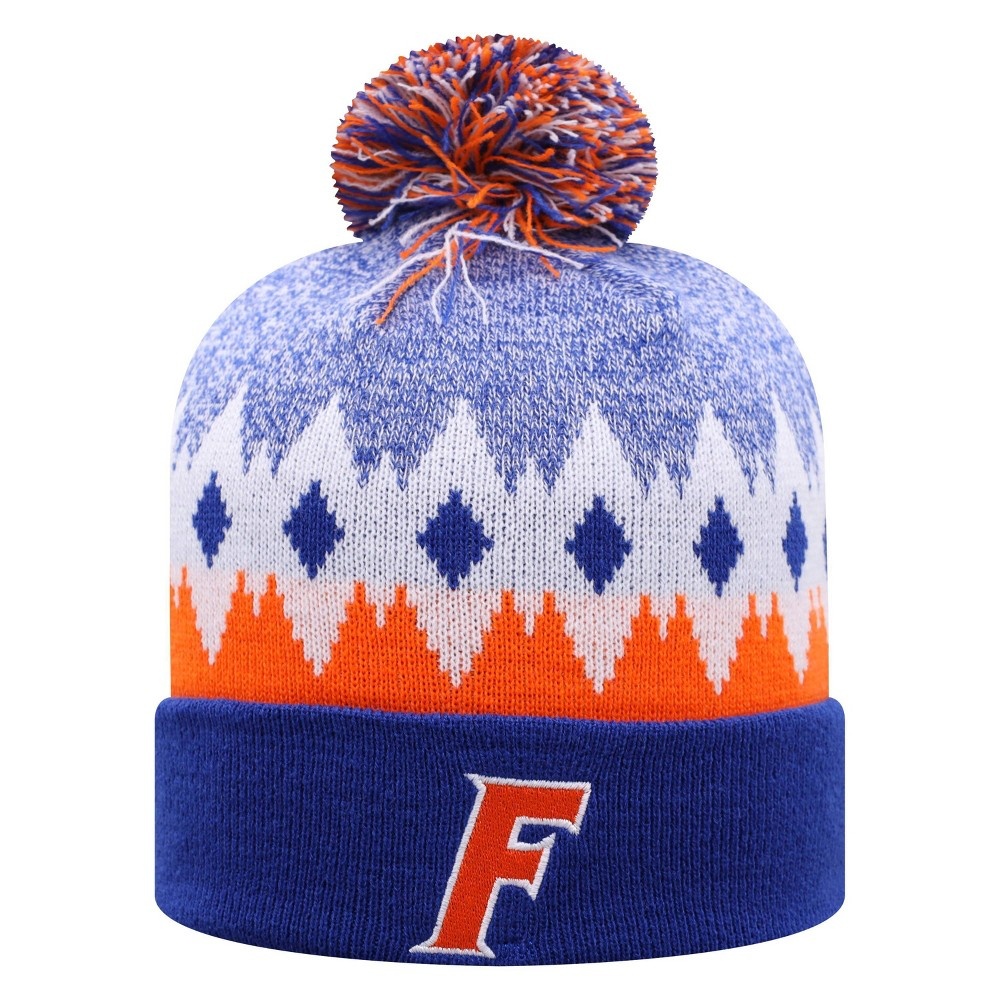 slide 2 of 2, NCAA Florida Gators Men's Jagged Knit Cuffed Beanie with Pom, 1 ct